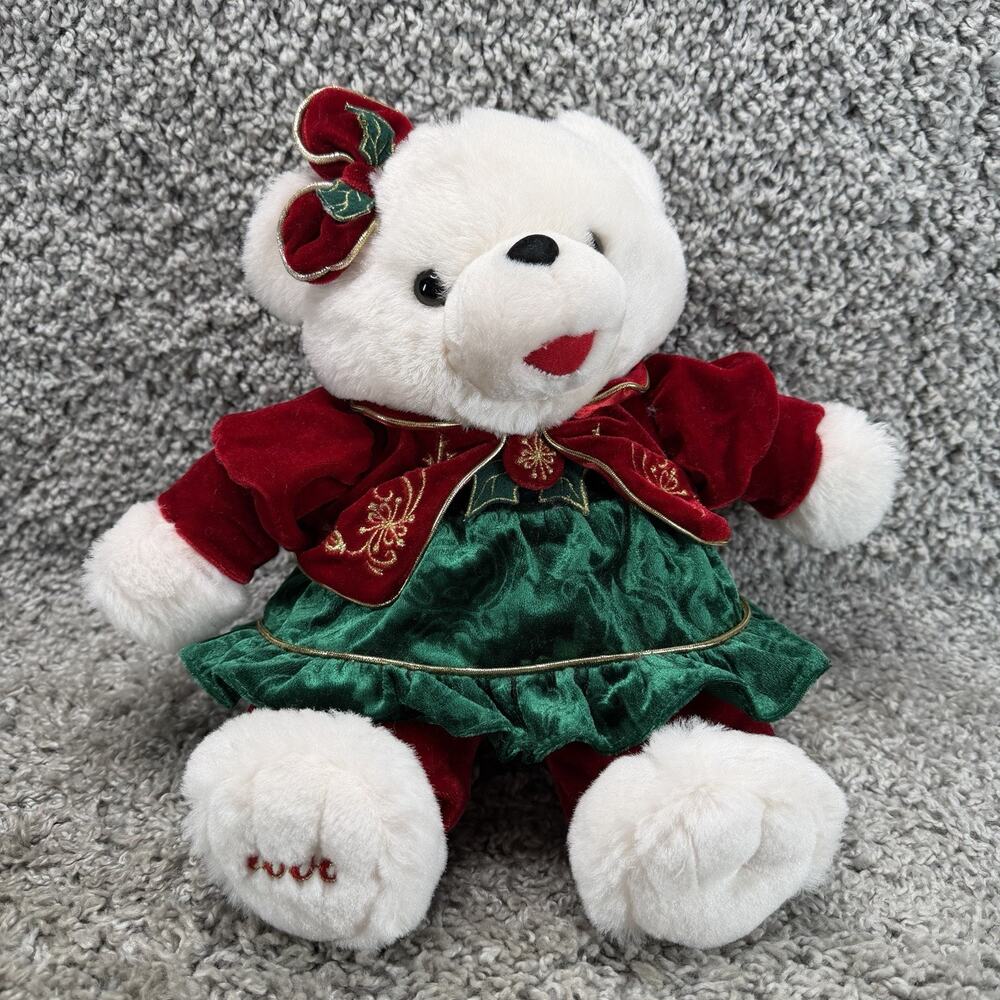 Dan Dee Snowflake Teddy Bear Plush Stuffed Animal Christmas 14" Female 2006